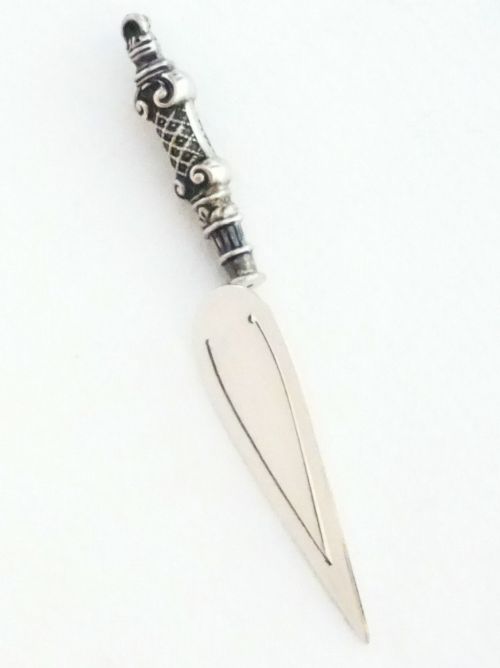 fig 2. Solid Silver Trowel Bookmark 1897