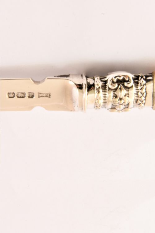 fig 3. Solid Silver Letter Opener with Mother of Pearl Handle 1917