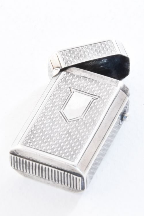 fig 2. Unusual Victorian Solid Silver Vesta Case 1878