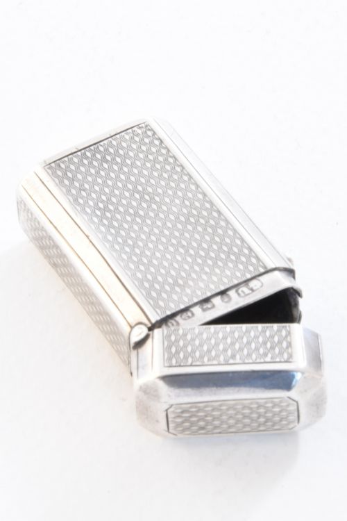 fig 3. Unusual Victorian Solid Silver Vesta Case 1878