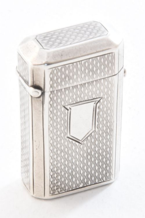 fig 4. Unusual Victorian Solid Silver Vesta Case 1878