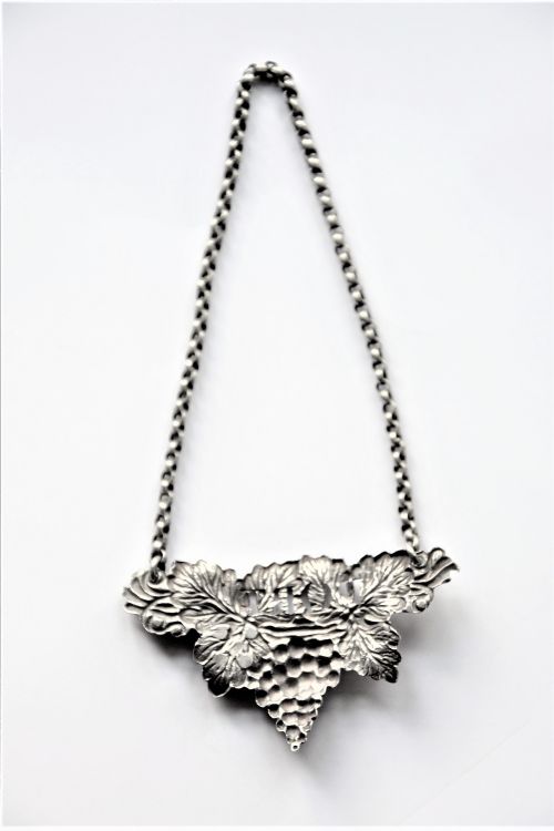 fig 1. Antique Silver Decanter Label 1840