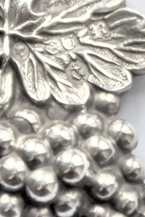 fig 2. Antique Silver Decanter Label 1840