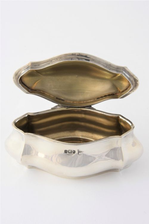 fig 2. Edwardian Antique Silver Trinket Box 1903