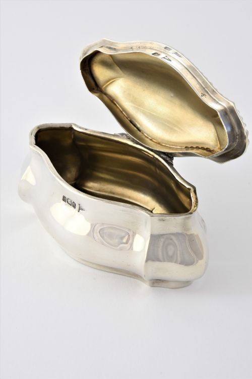 fig 3. Edwardian Antique Silver Trinket Box 1903