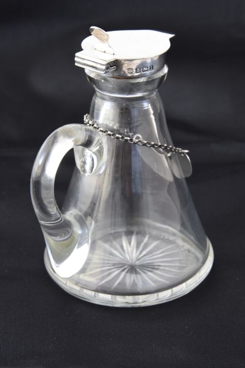 fig 3. Silver Mounted Whisky Noggin with Silver Label 1910