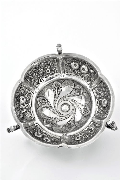 Ornate Victorian Antique Silver Bowl  – Mappin & Webb 1897