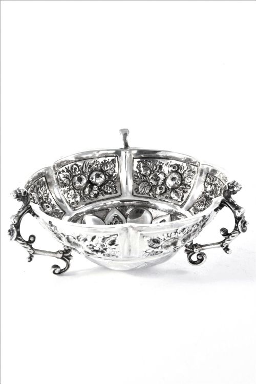 fig 3. Ornate Victorian Antique Silver Bowl – Mappin & Webb 1897