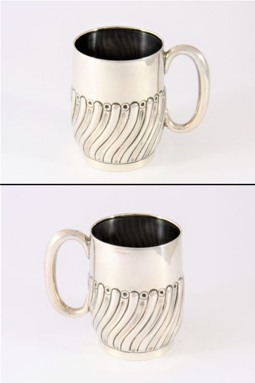 fig 3. Victorian Silver Christening Mug 1893