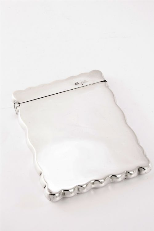 Victorian Antique Silver Card Case 1901