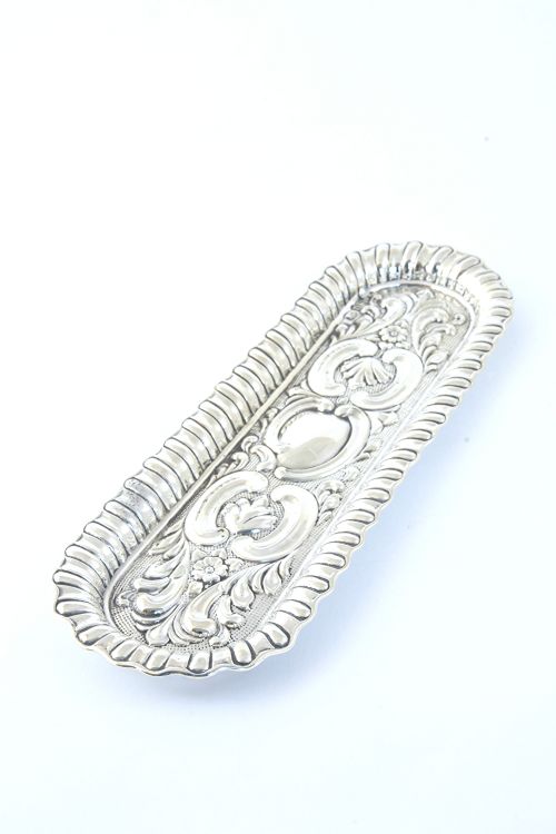 fig 2. Victorian Antique Silver Pen Tray 1901