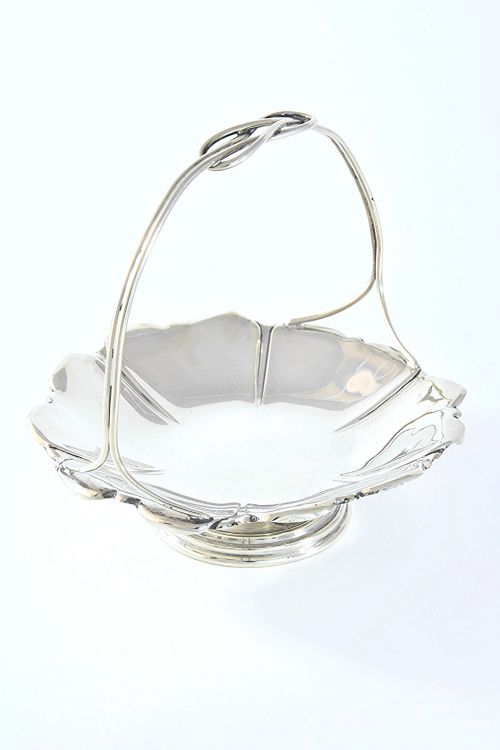 Art Nouveau Antique Silver Basket 1908
