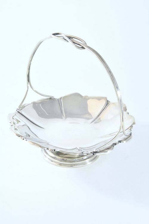 fig 1. Art Nouveau Antique Silver Basket 1908