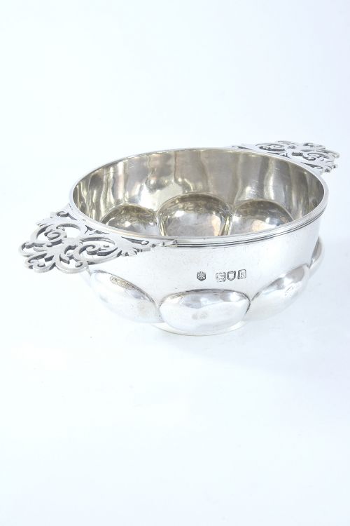 fig 1. Cased Edwardian Silver Quaich 1905