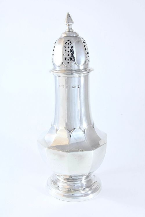 Large Edwardian Silver Sugar Shaker 1902