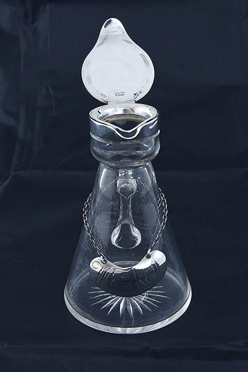 fig 2. Silver Mounted Whisky Noggin with Silver Label – Chester 1912