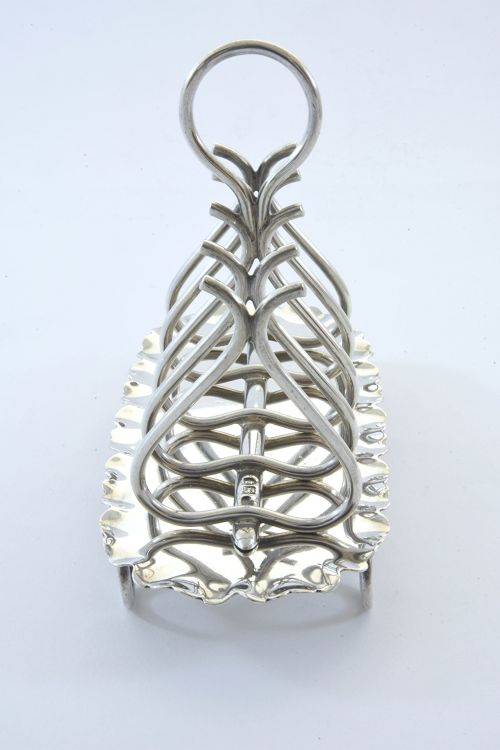 fig 2. Rare Edwardian Silver Toast Rack (4 Slice) 1902