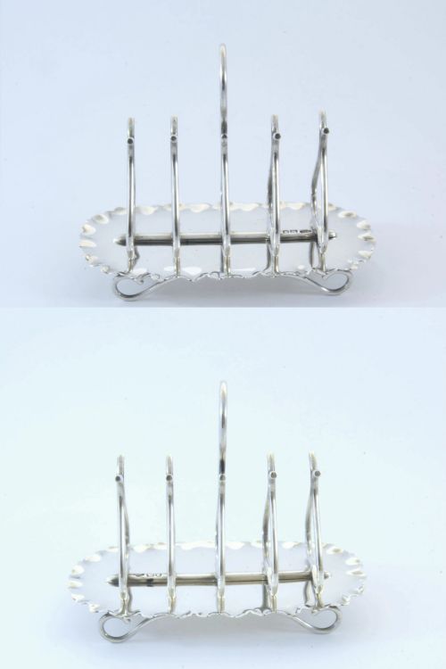 fig 3. Rare Edwardian Silver Toast Rack (4 Slice) 1902
