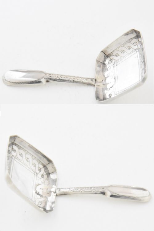fig 1. Georgian Antique Silver Caddy Spoon 1813