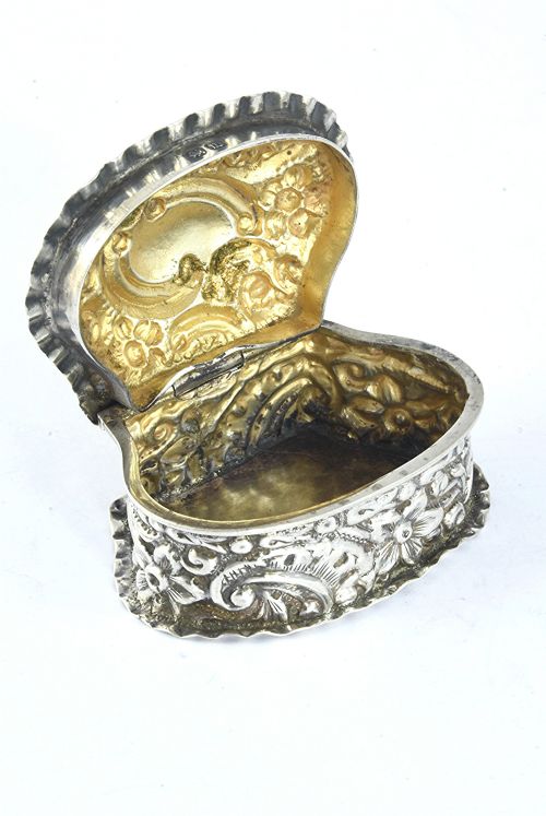Victorian Sterling Silver Snuff Box 1896
