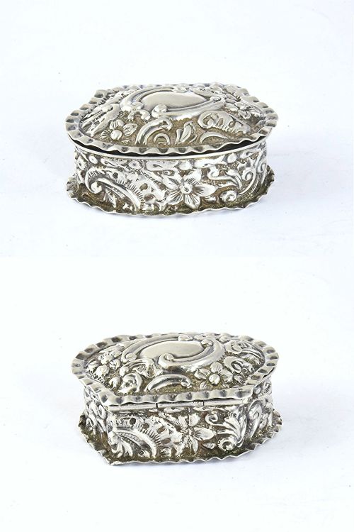 fig 3. Victorian Sterling Silver Snuff Box 1896