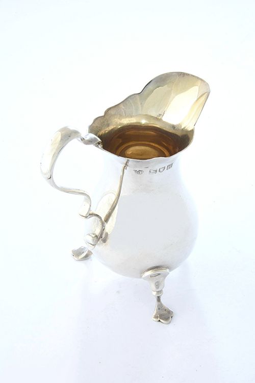 fig 1. Edwardian Silver Cream Jug 1908
