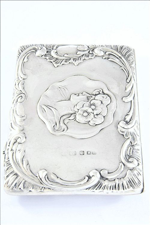 fig 2. Art Nouveau Antique Silver Aide Memoire 1902