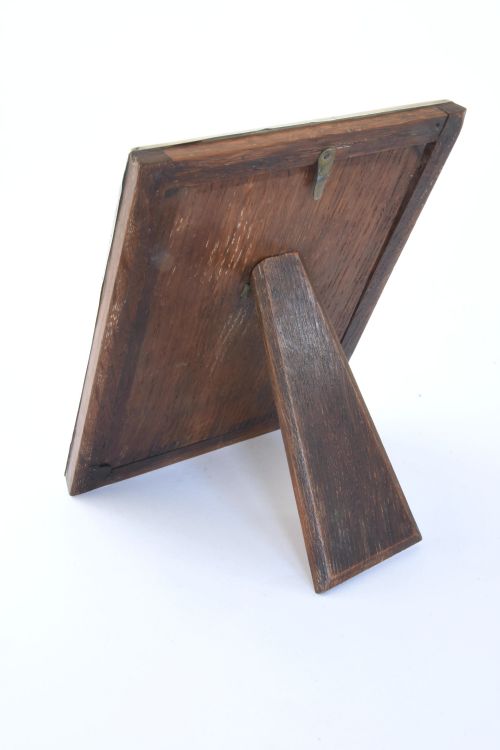 fig 2. Antique Silver Mounted Oak Backed Photo Frame 1915
