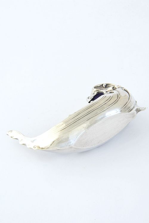 fig 3. Rare Edwardian Gondola Silver Pin Cushion 1905