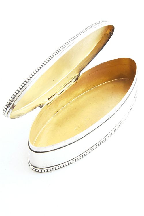 fig 2. Oval Edwardian Sterling Silver Trinket Box 1910