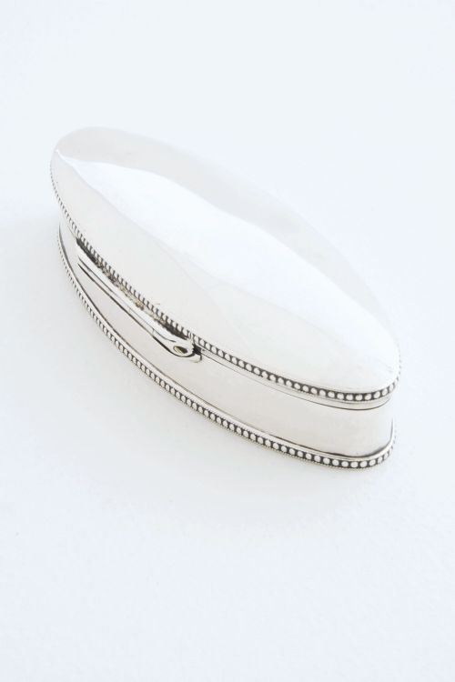 fig 3. Oval Edwardian Sterling Silver Trinket Box 1910