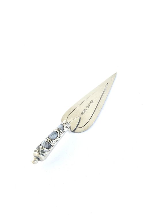 fig 1. Victorian Silver Bookmark (Trowel) 1887
