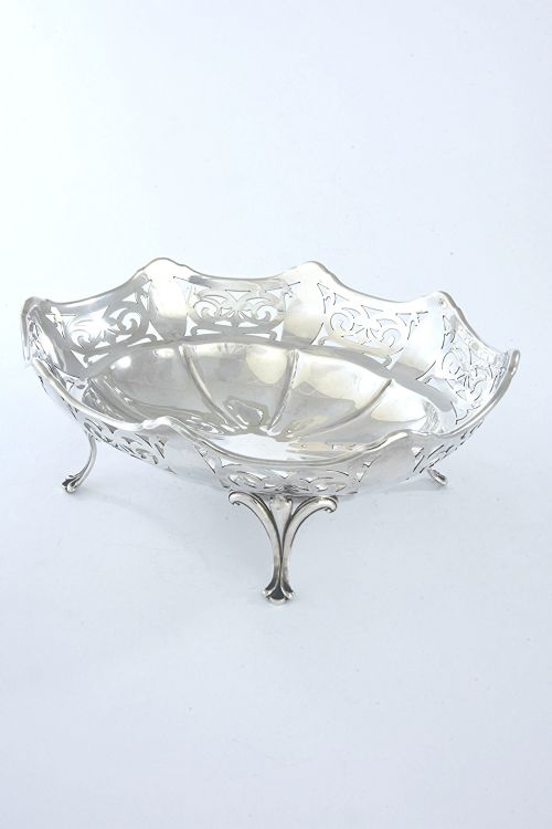 fig 1. Antique Silver Pierced Dish 1919