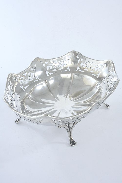 fig 2. Antique Silver Pierced Dish 1919