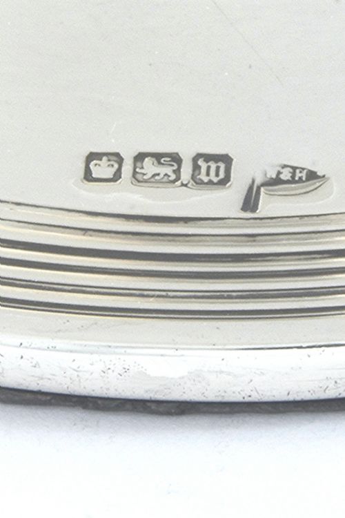 fig 4. Large Antique Silver Capstan Inkwell 1914