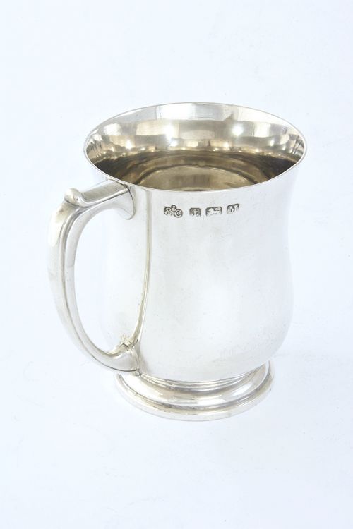 fig 1. Sterling Silver Christening Tankard 1936