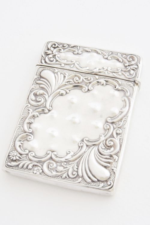 fig 2. Edwardian Antique Silver Card Case 1907