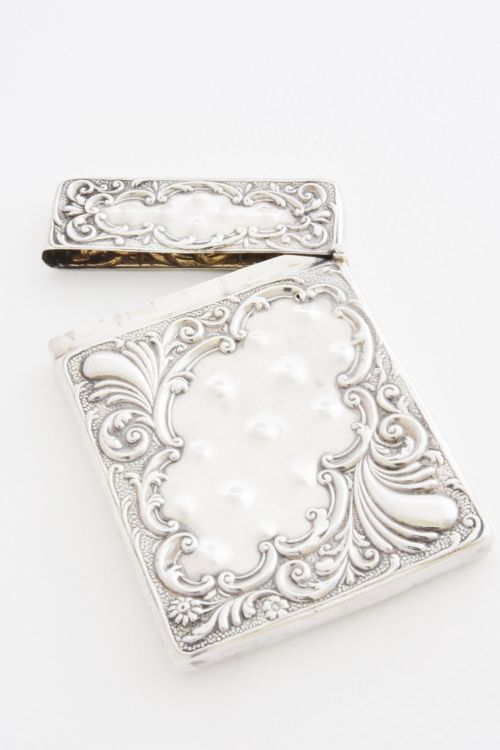fig 4. Edwardian Antique Silver Card Case 1907