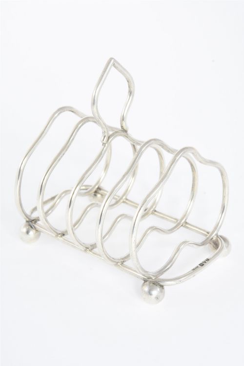 fig 2. Antique Sterling Silver Toast Rack – Chester 1911