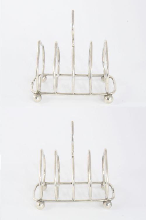 fig 3. Antique Sterling Silver Toast Rack – Chester 1911