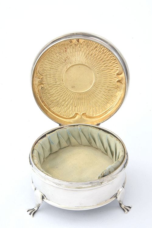 fig 3. Edwardian Antique Silver Trinket Box 1908