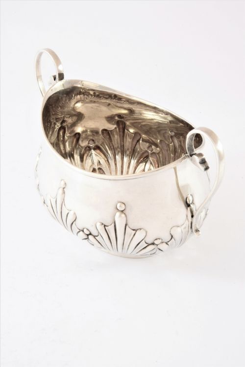 fig 2. Victorian Antique Silver Jug & Sugar Bowl 1897