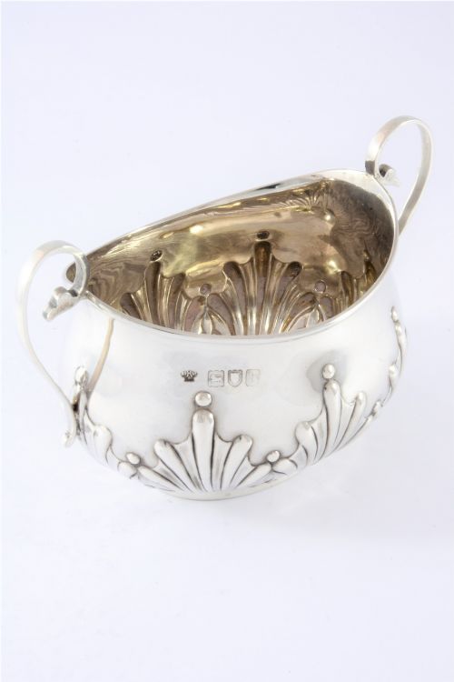fig 3. Victorian Antique Silver Jug & Sugar Bowl 1897