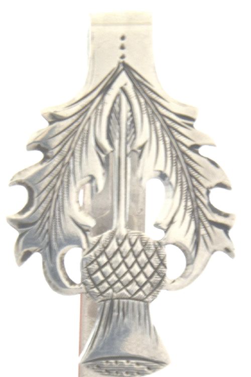 fig 2. Unusual Antique Silver Thistle Bookmark 1911