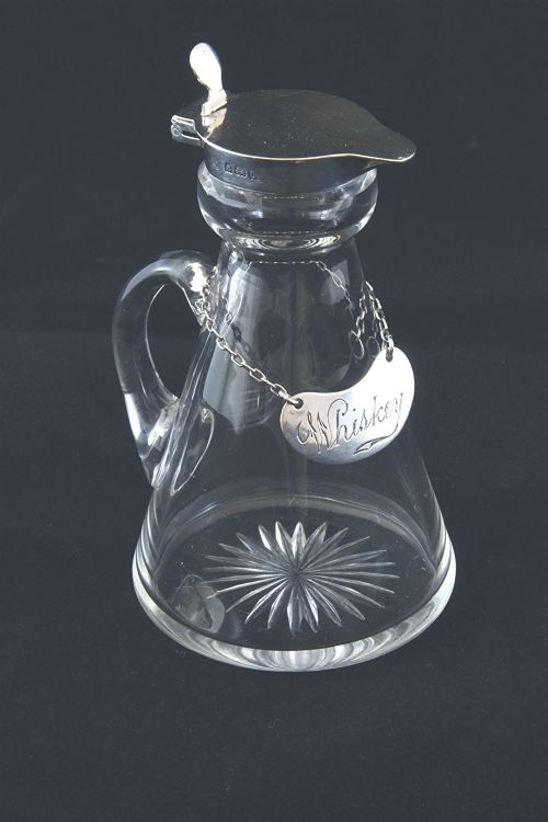 Silver Mounted Whisky Noggin with Silver Label 1911