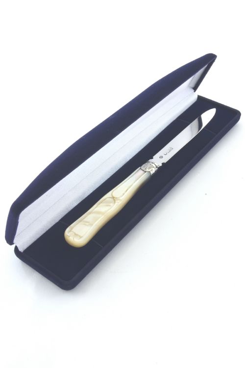 Victorian Solid Silver Letter Opener with Mother of Pearl Handle 1900