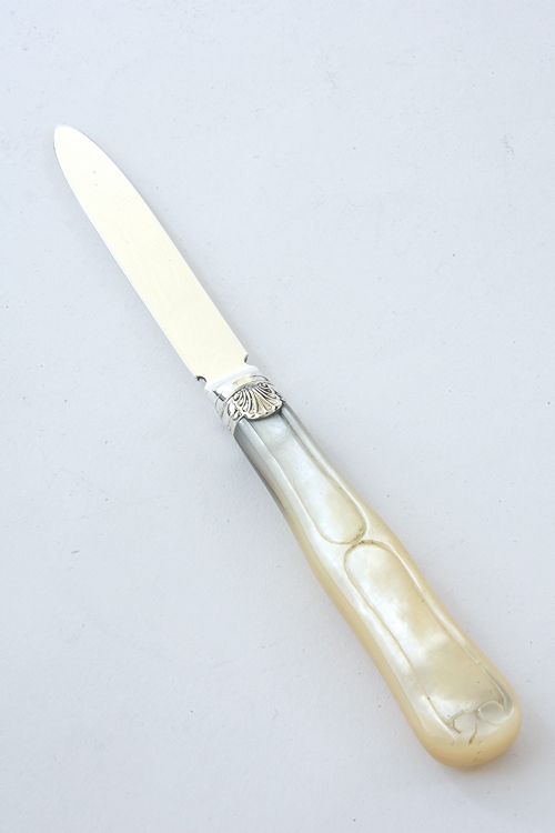 fig 2. Victorian Solid Silver Letter Opener with Mother of Pearl Handle 1900