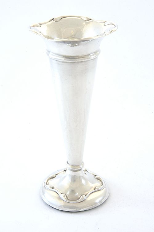 fig 1. Edwardian Antique Silver Posy Vase 1908
