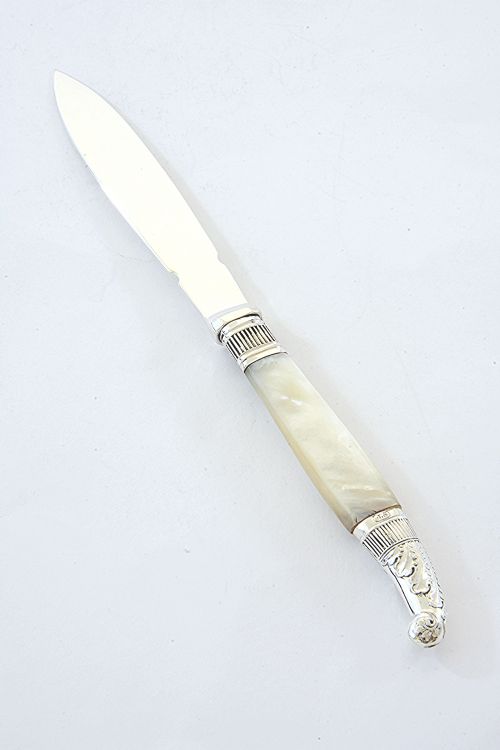 fig 2. Solid Silver Letter Opener with Mother of Pearl Handle 1920