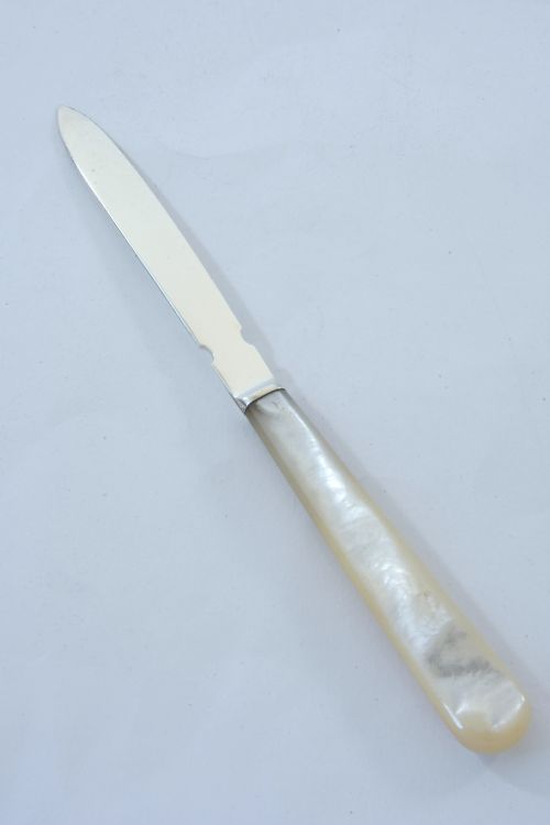 fig 2. Solid Silver Letter Opener with Mother of Pearl Handle 1928